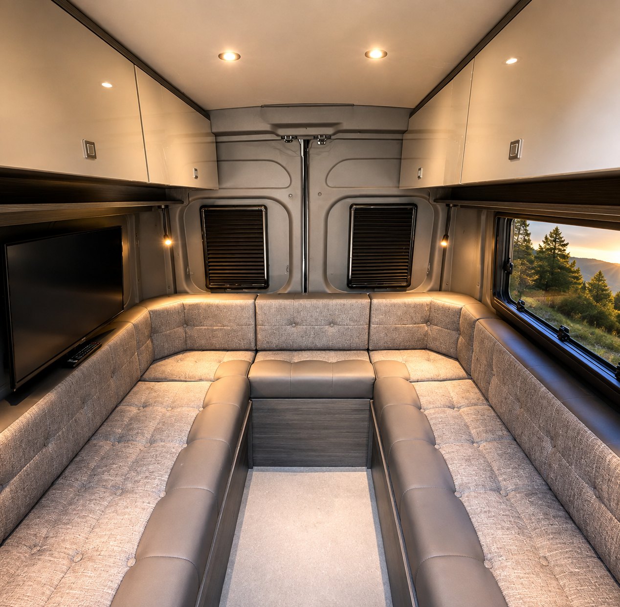 Bossway Horizon rear lounge seating area